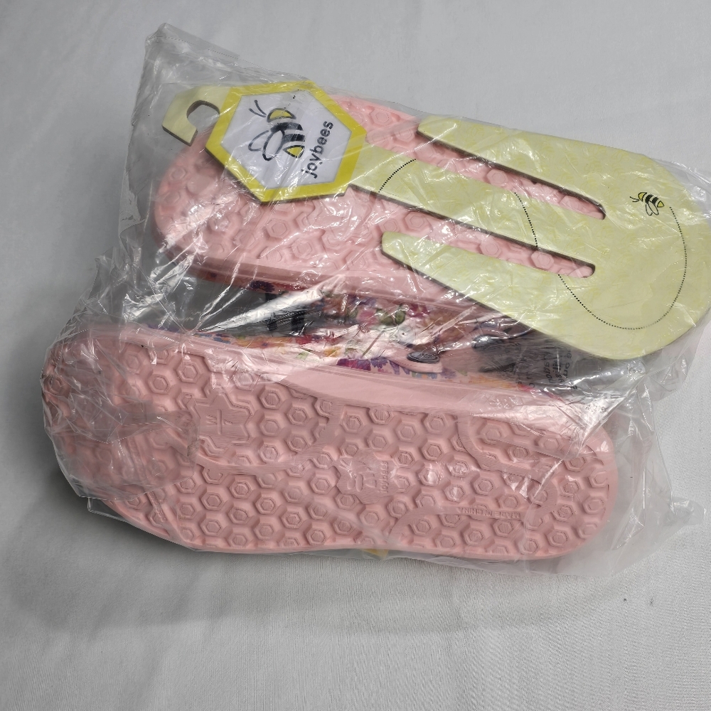 New Joybees Varsity Clog Comfortable Slip-on Water Friendly Floral Grass Size 7 - Picture 3 of 4